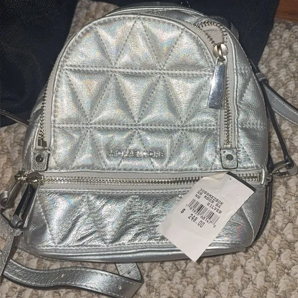 Michael Kors Silver Backpack - Picture 3 of 3